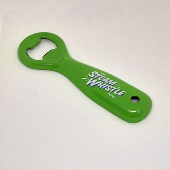 Retro Steam Whistle Pilsner Green Beer Bottle Opener Barware Breweriana - Picture 5 of 6